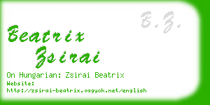 beatrix zsirai business card